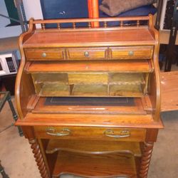 Antique Miniature Roll Top Desk