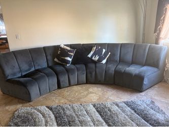 Suede sectional couch  Set of 2