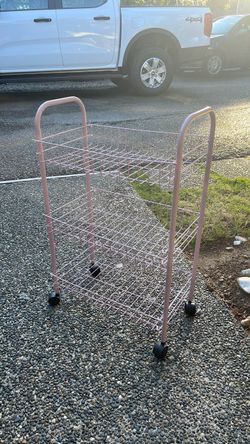 Pink rolling cart