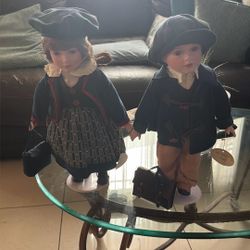 Leonardo collection porcelain doll Peter and Patsy Set