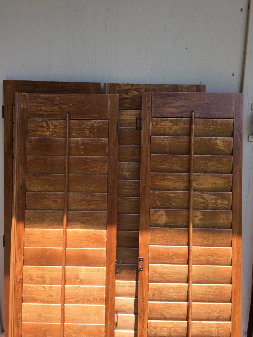 Stained shutters plus two extras for $50