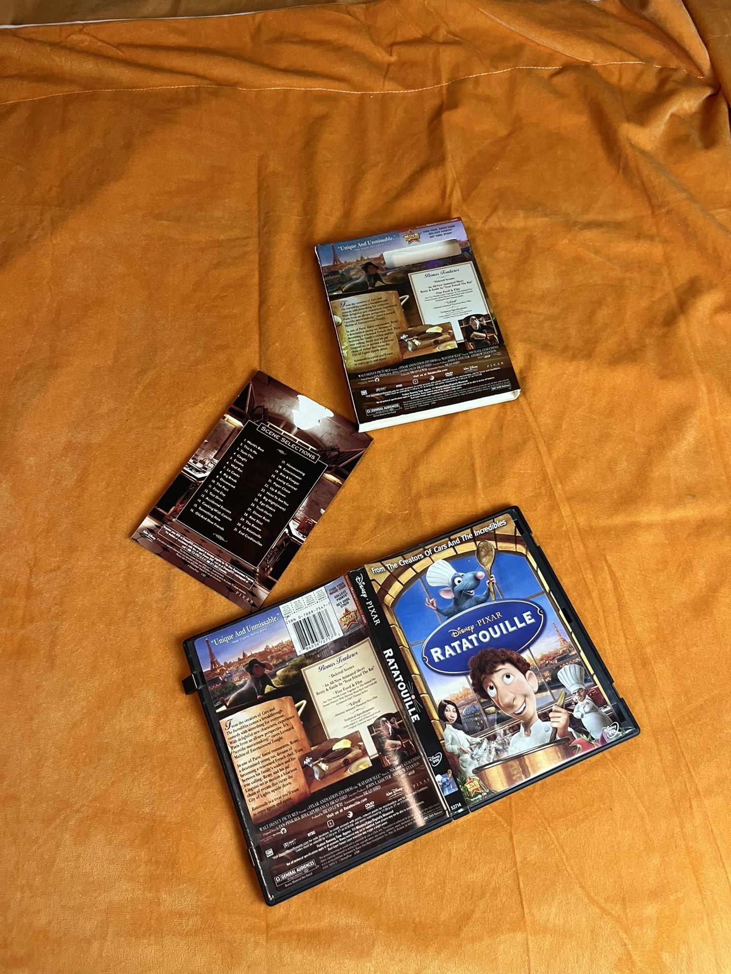 Ratatouille replacement case DVD