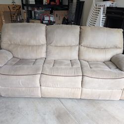 Sofa, Love Seat With Console and Single Chair All Recliners