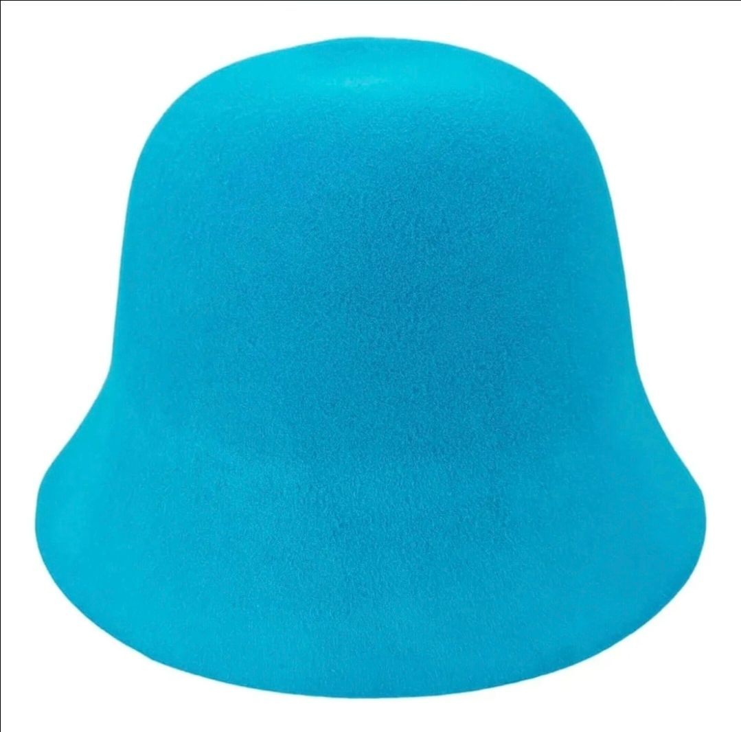 Yigney 100% Wool Sauna Hat Cap Aqua Blue New In Box