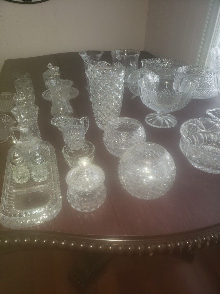 Crystal Glass Server And Presentation Set