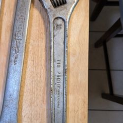 Crescent wrench Proto And Box Wrenches
