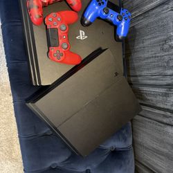 i have one ps4 pro and one ps4 ,,3 controllers 2 games for $250 everything 