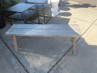 Bench grey wood