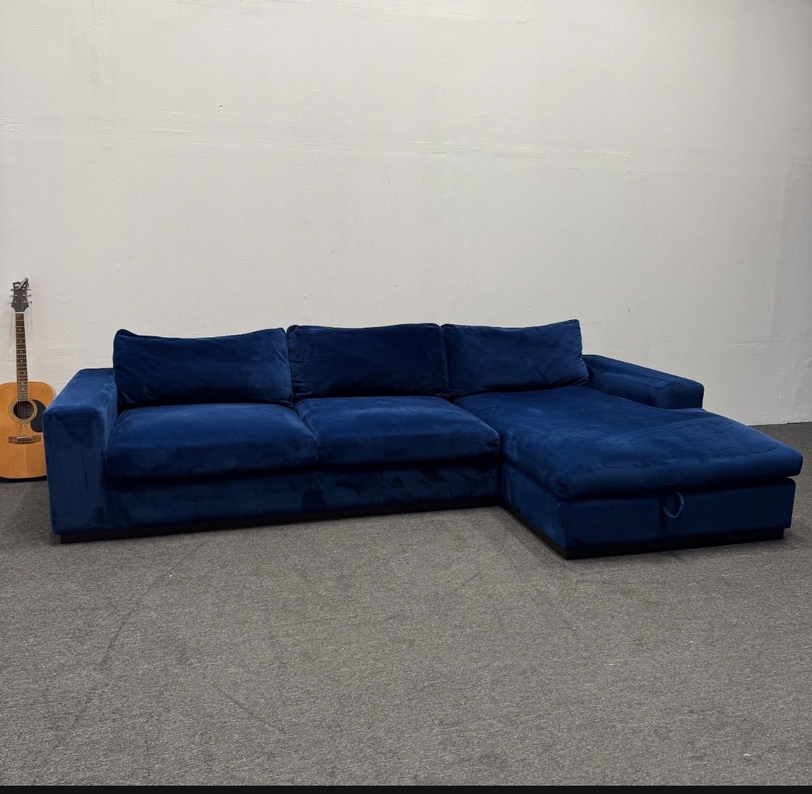 Royale Blue Sectional Couch by Joybird - 2.4k OFF - Chaise storage - Can Deliver