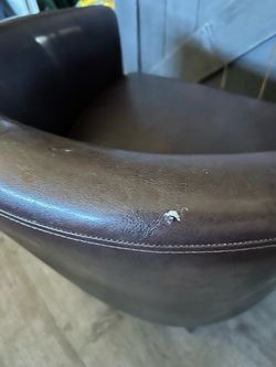 Brown Barrel Chair