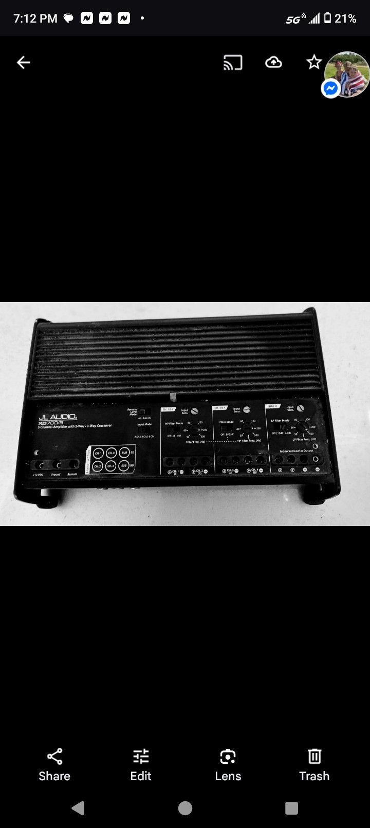 JL AUDIO 5 CHANNEL AMP