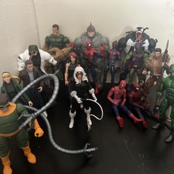 Marvel legends Spiderman lot open to offers and and trades if it something I want