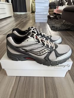 Men's Saucony Ride Millennium Running Shoes - Silver Gilded Red - Size 9.5, 10, 10.5, 11, 11.5, 13