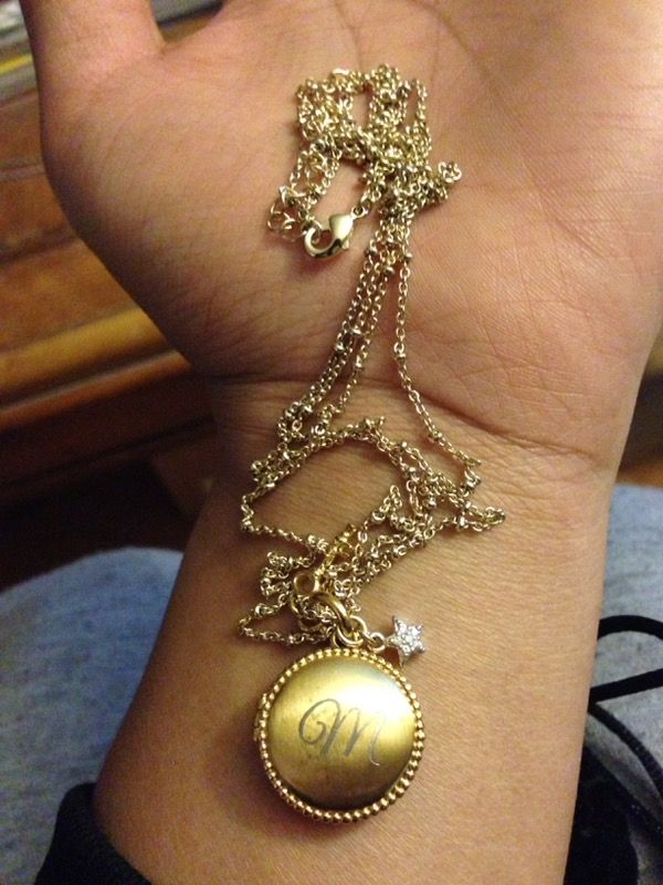 Gold Plated Locket With M and A On Each Side