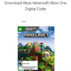 Xbox Minecraft Xbox One Digital Code