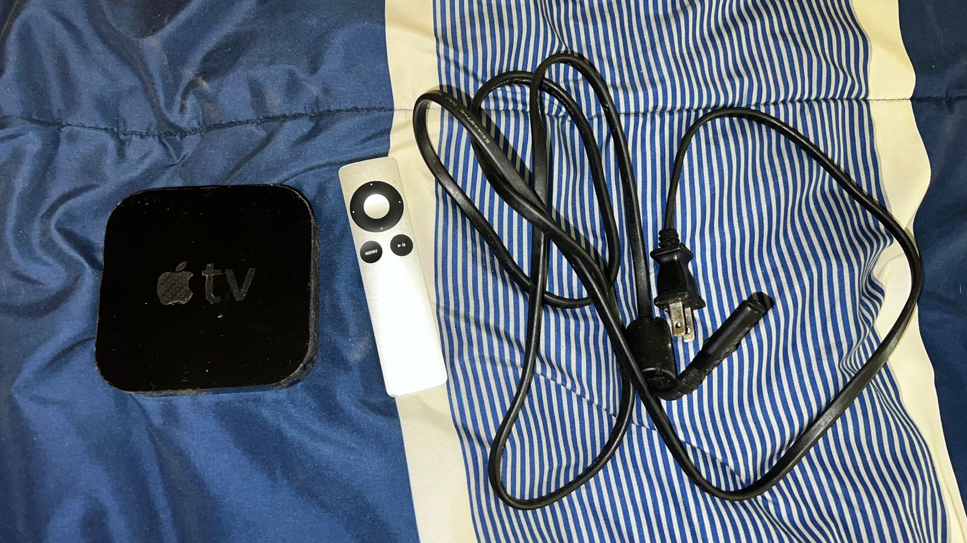 Apple TV With Power Cable And Remote 