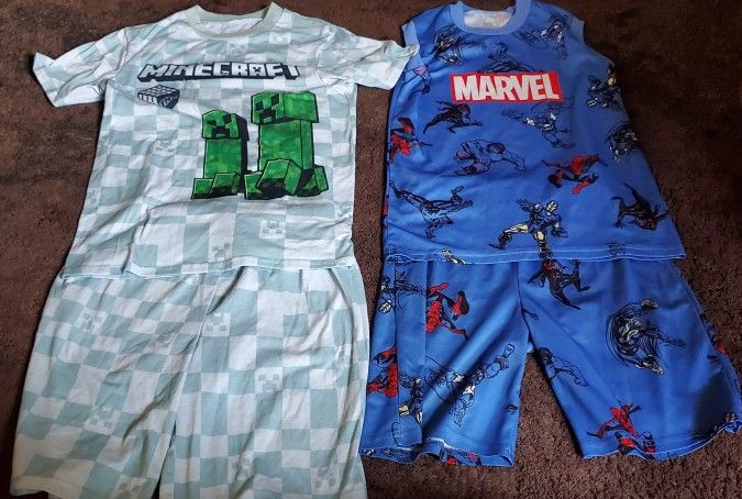 Boy's Pajamas Set Of Two Size 14