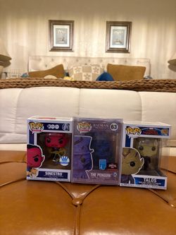 Batman Funko Pop Lot of 3 Exclusive Figures Sinestro #470, The Penguin #63, Talos #431