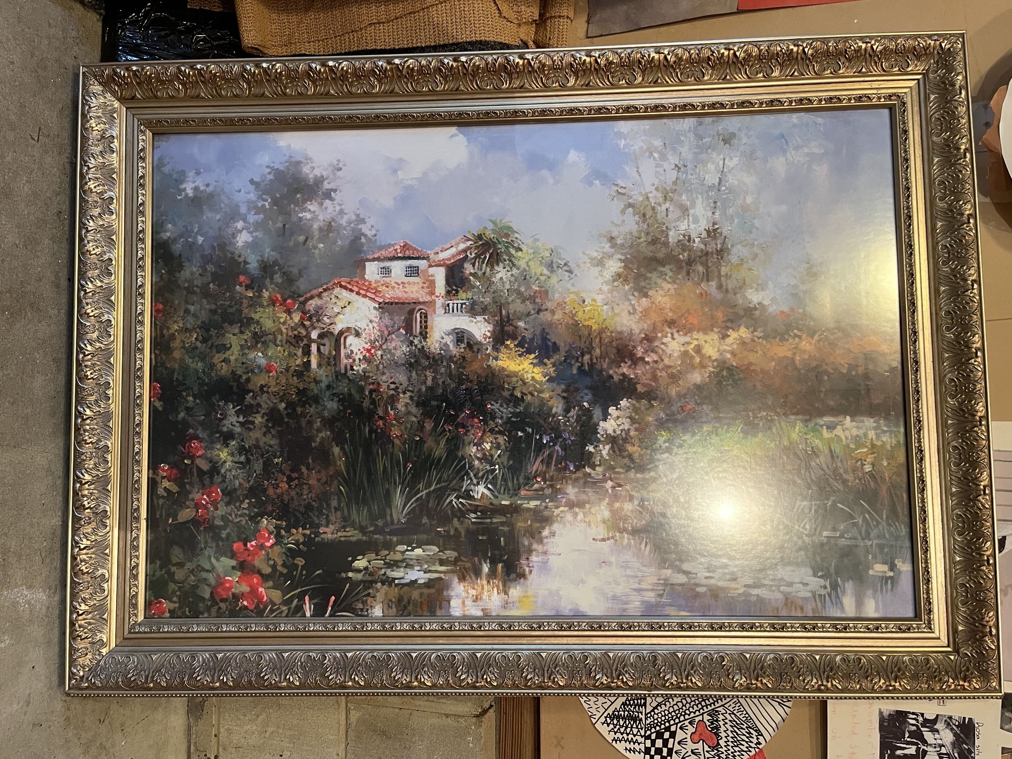 Nice Wall Print With Beautiful Heavy Frame 24” X 36”