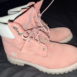 Pink Water Proof Timberlands