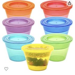 Youngever 7 Sets Plastic Parfait Cups, Reusable Plastic Dessert Cups with Lids and Inserts, Reusable Plastic Yogurt Cups with Inserts, Spill and Leak 
