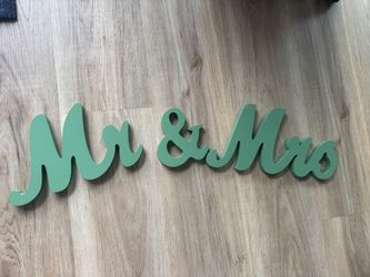 Mr And Mrs Sign Wedding