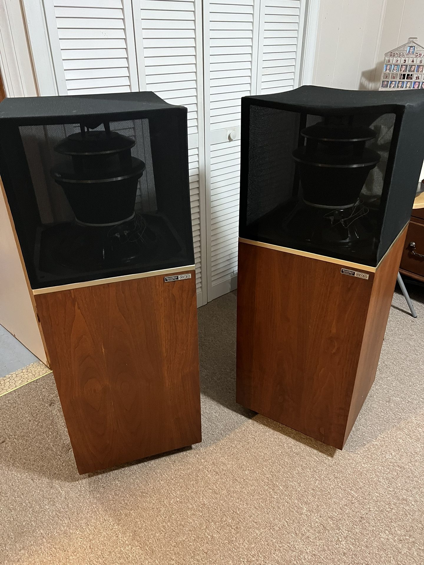 BIC (British Industries Corp) Soundspan TPR 600 Rare Vintage Omnidirectional Speakers