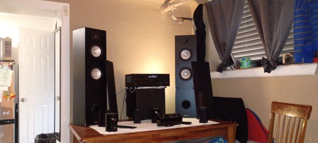 Klipsch Home Theator System With a Heavy Duty Yamaha Ax-b483 Amplifier To Push It
