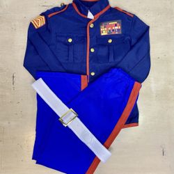 Marine Corps Dress Blues Size Medium Kids Costume Young American Hero Dress Up