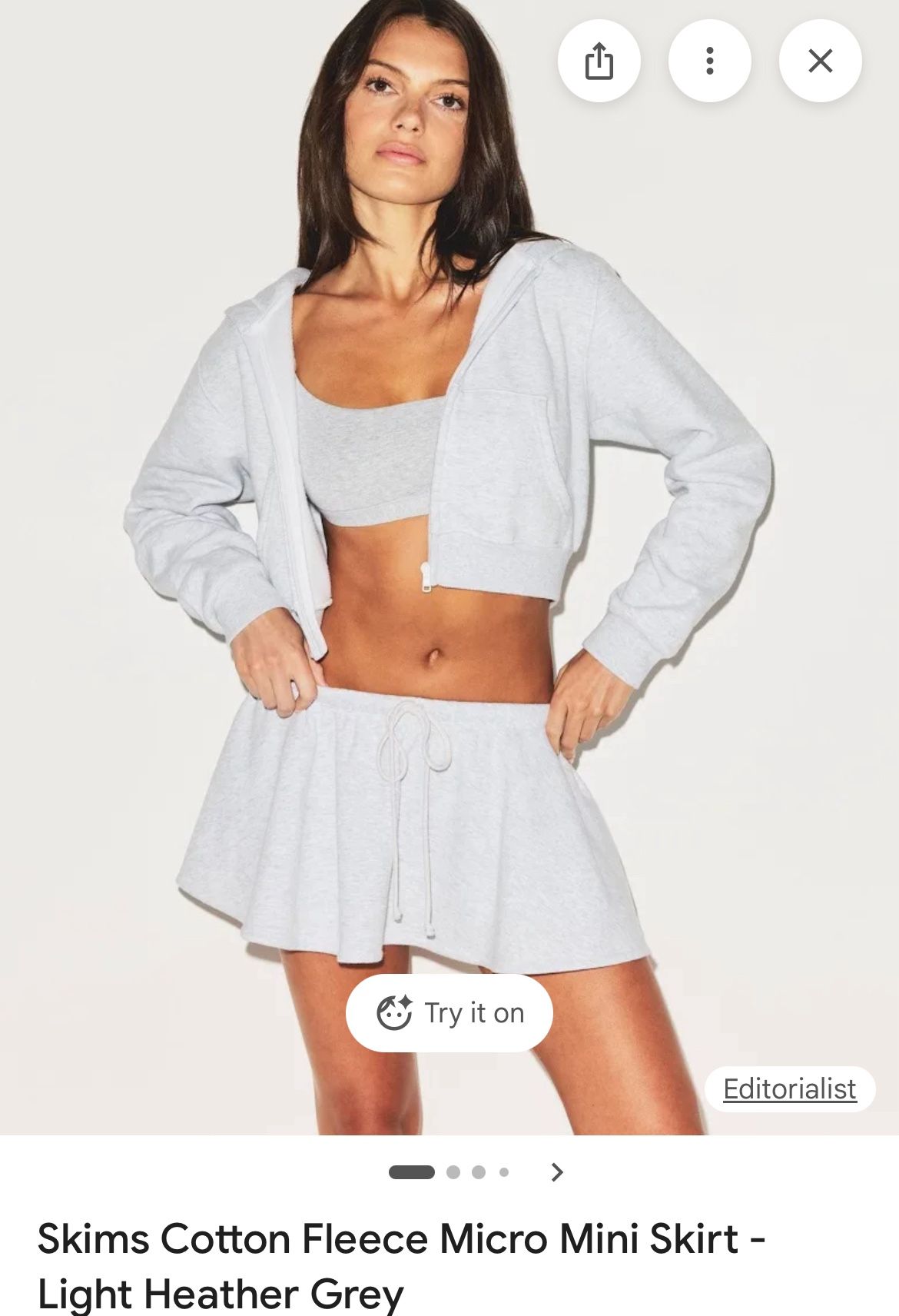 Cotton Fleece Micro Skirt