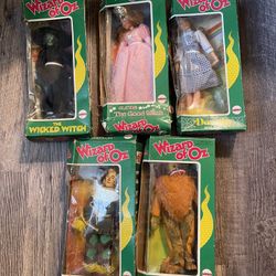 Mego Vintage 1974 Wizard Of Oz 8” Doll Collection -5 Pcs