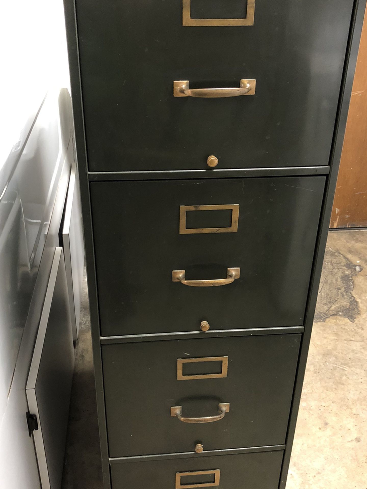 Antique Shaw-Walker Fire Proof 4 Drawer Filing Cabinet