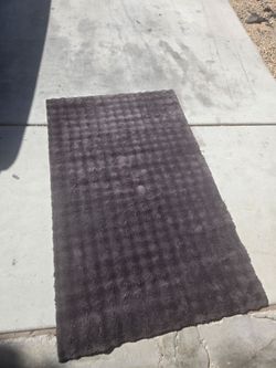 Dark Gray Waffle Texture Area Rug