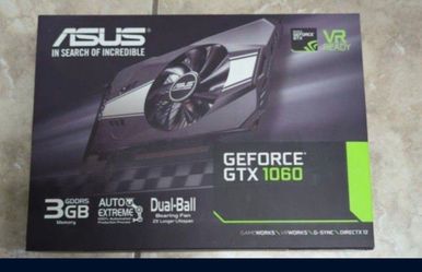 Nvidia  ASUS GTX1060 3G GeForce GTX 1060 3GB VR Ready HDMI DP DVI Graphics Card