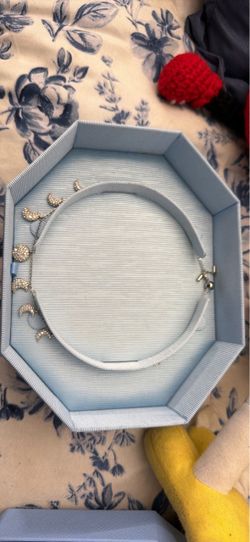 Swarovski Silver Moon Phase Crystal Charm necklace