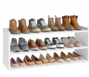 Wood shoe rack
