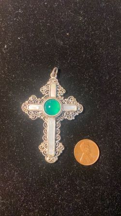 Large Italian sterling silver cross