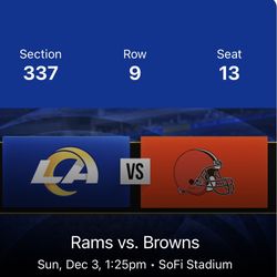 RAMS VS BROWNS SOFI STADIUM