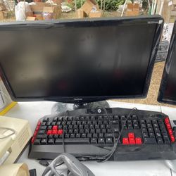 Computer Monitors And Key Boards 