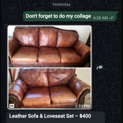 Leather Sofa Set