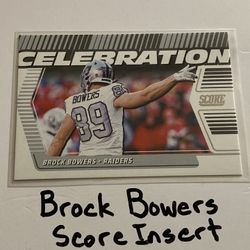 Brock Bowers Las Vegas Raiders All-Pro TE Score Short Print Insert Card. 