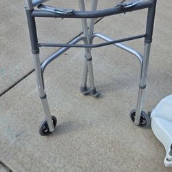 Walker And Raised Toilet Seat