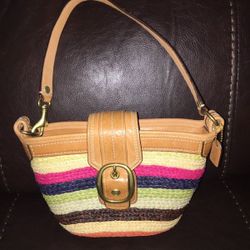 Coach straw bag