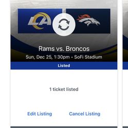 Los Angeles Rams VS Denver Broncos Christmas Day
