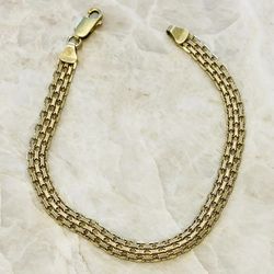 Gorgeous 14k Yellow Gold Bismark Bracelet