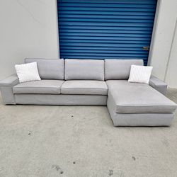 Gray IKEA Kvik Sectional Couch Sofa