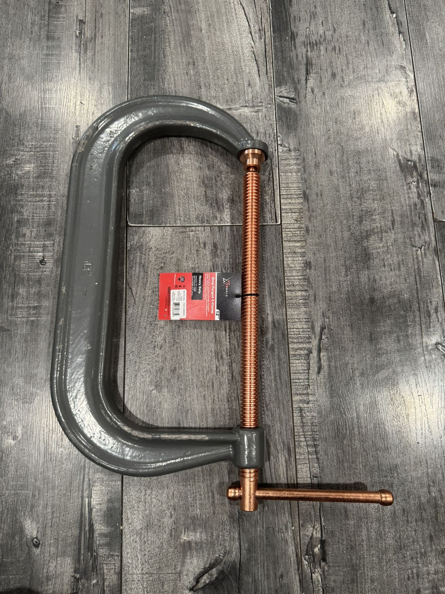 XTRweld 12 in. Drop Forged Steel C-Clamp