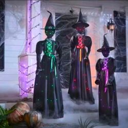 Halloween LED 3 Piece Faceless Witches