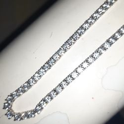 4ct. Moissanite Diamonds. Tennis 10" Chain