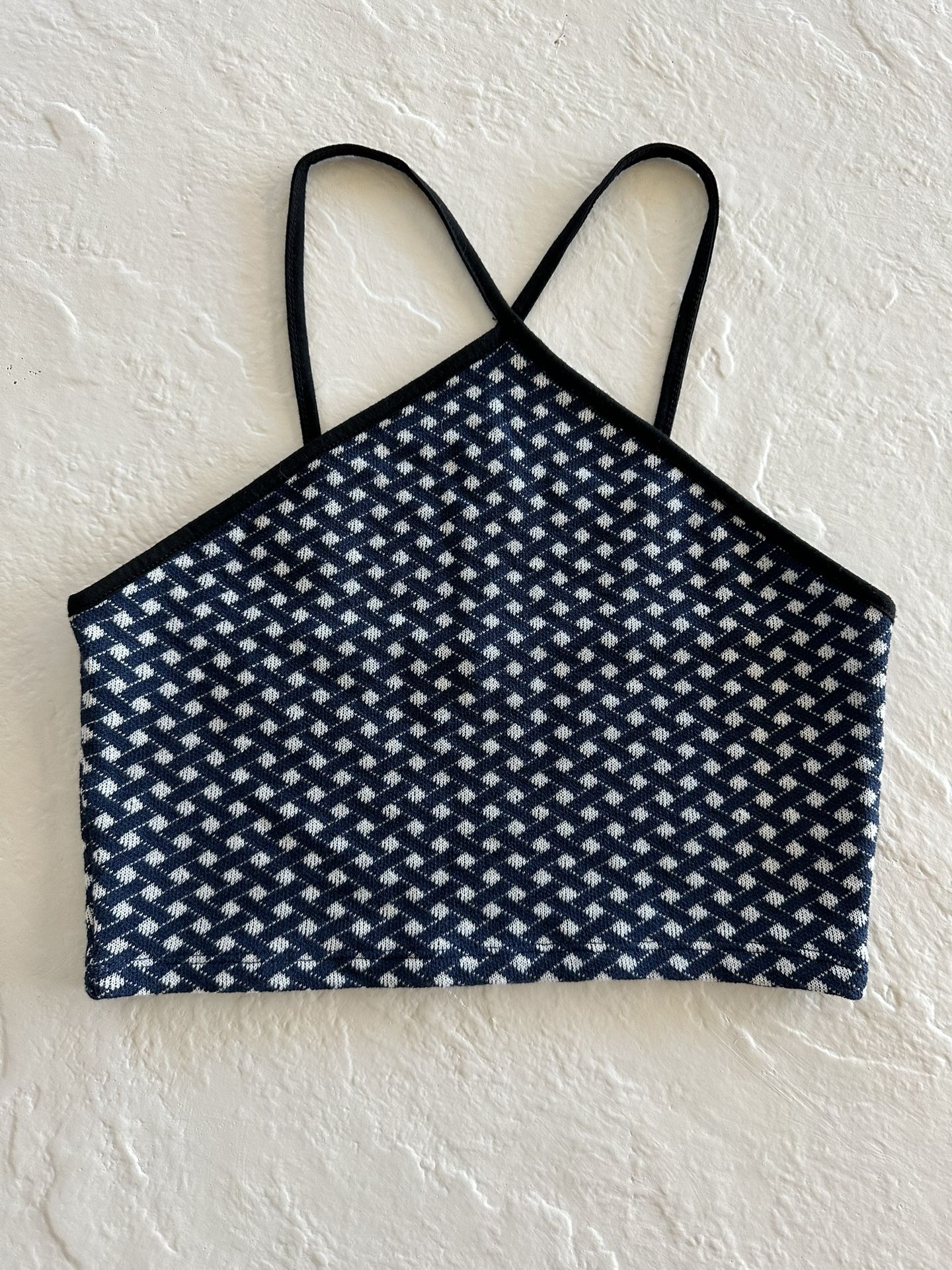 Zara Halter Printed Crop Top